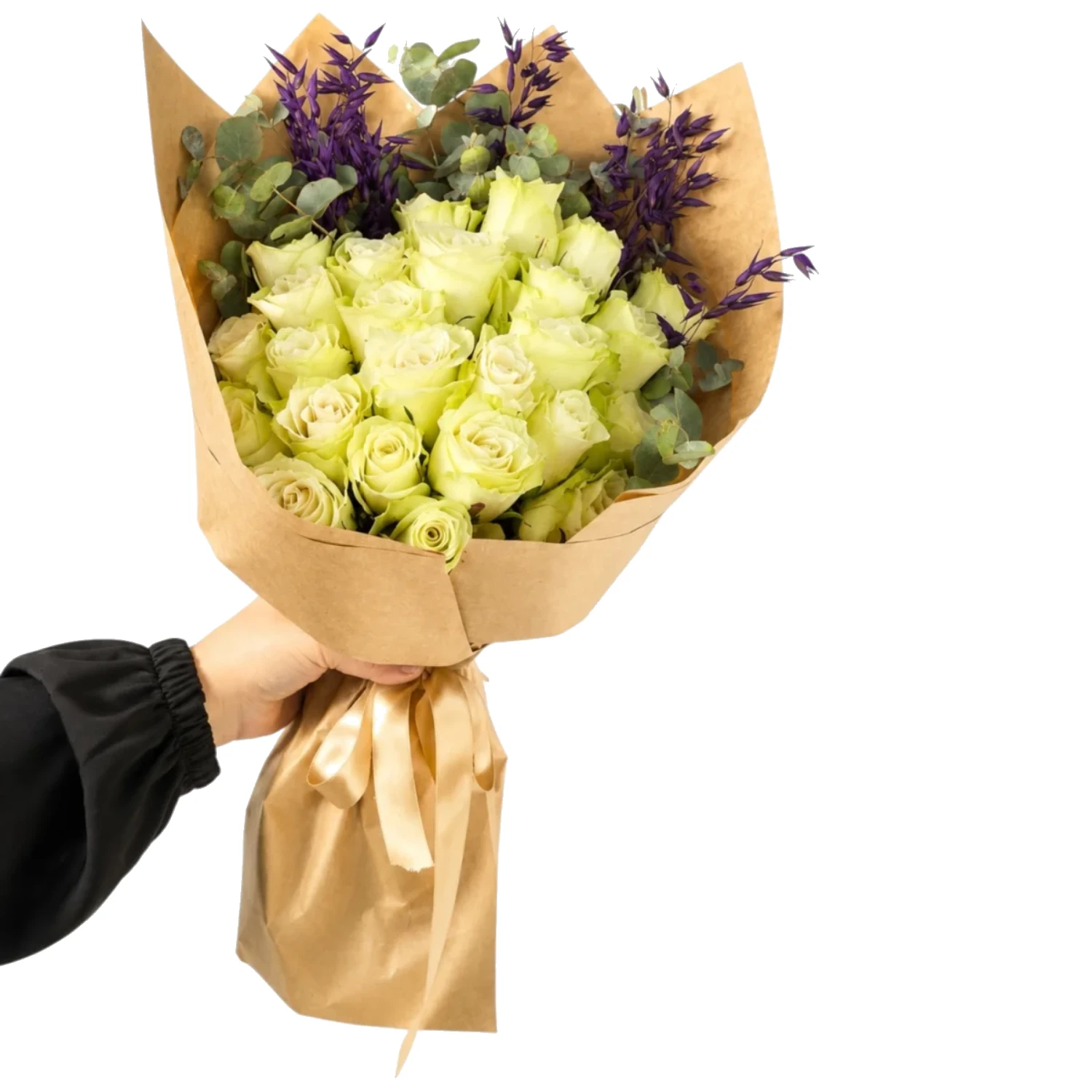 Sofia White Rose Dried Flower Bouquet