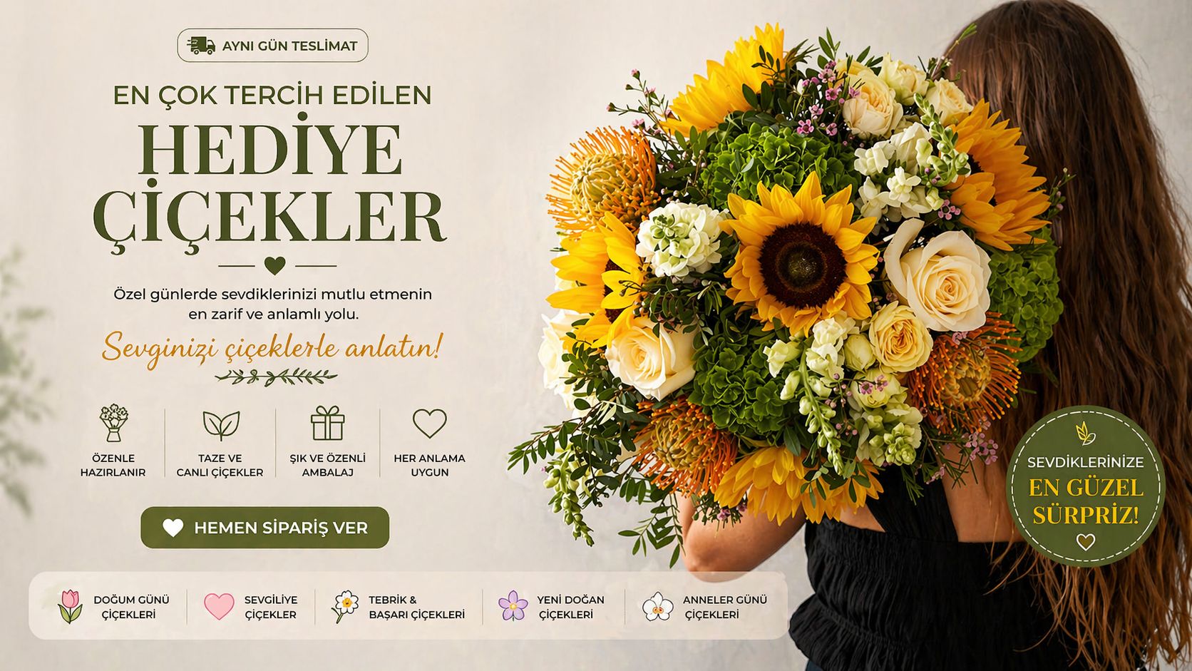 En Çok Tercih Edilen Çiçekler