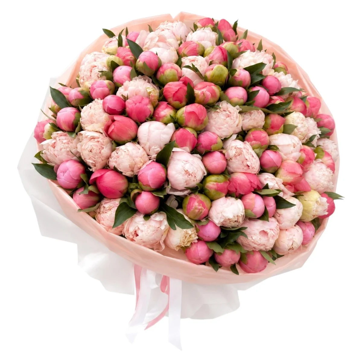 Pembe ve Açık Pembe Şakayık Buketi