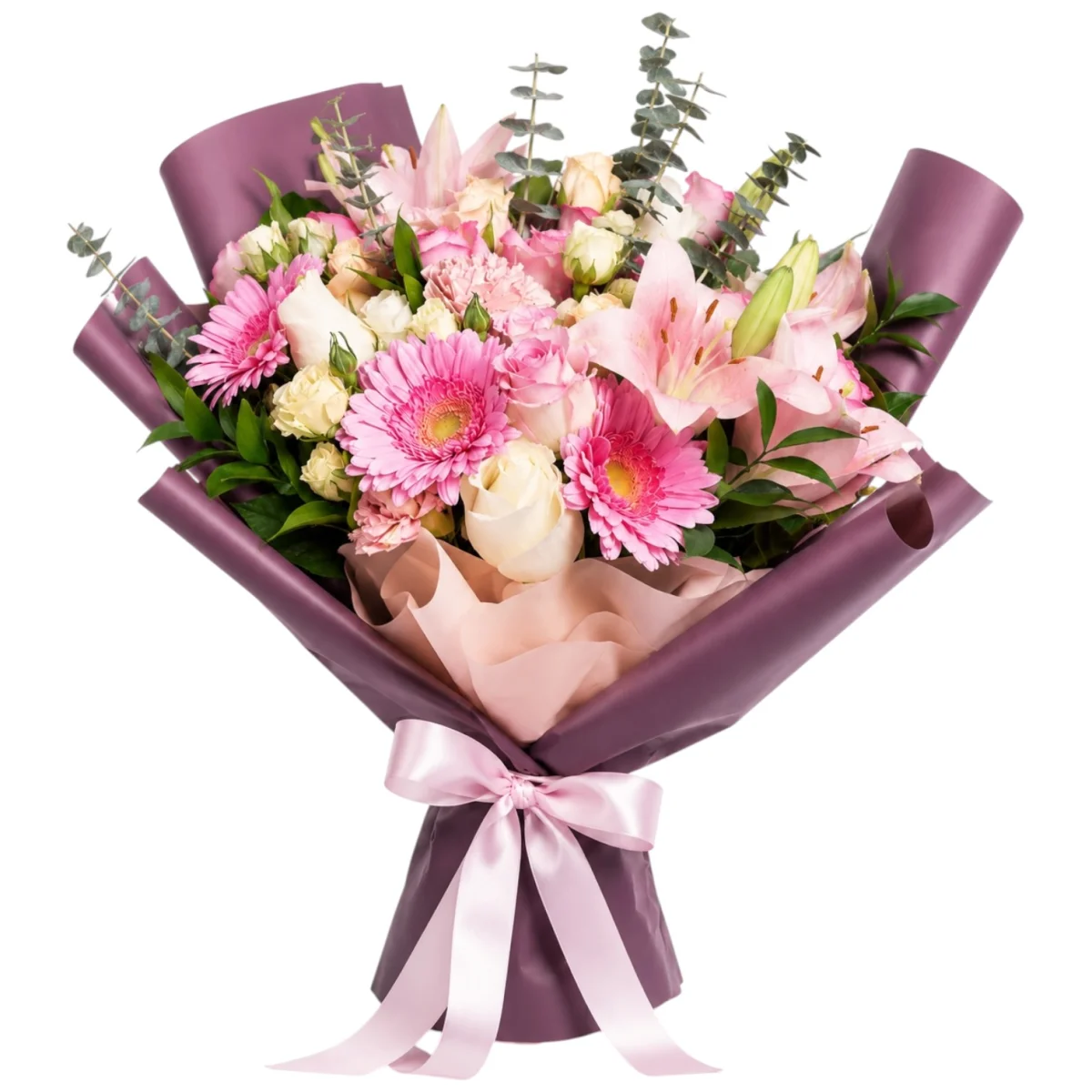 Premium Pembe Lilyum Aranjmanı