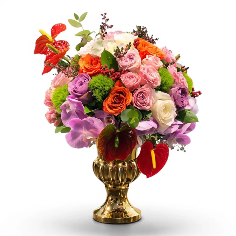Imperial Gold Floral Urn