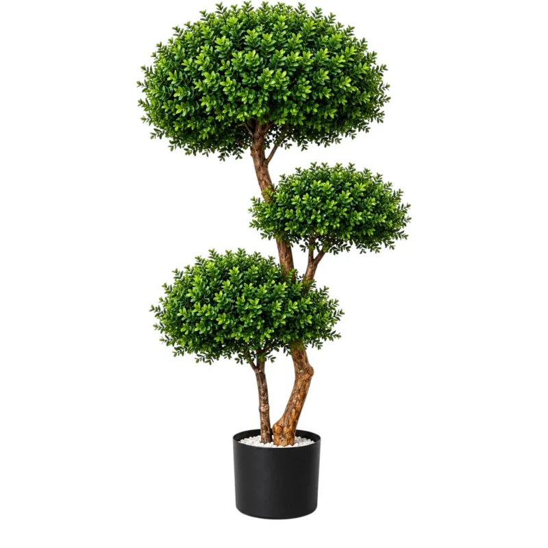 Triple Pom Topiary Tree