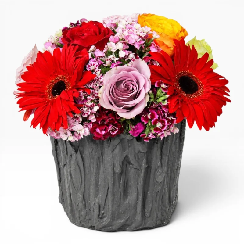 Ateş Kırmızısı Gerbera Aranjmanı